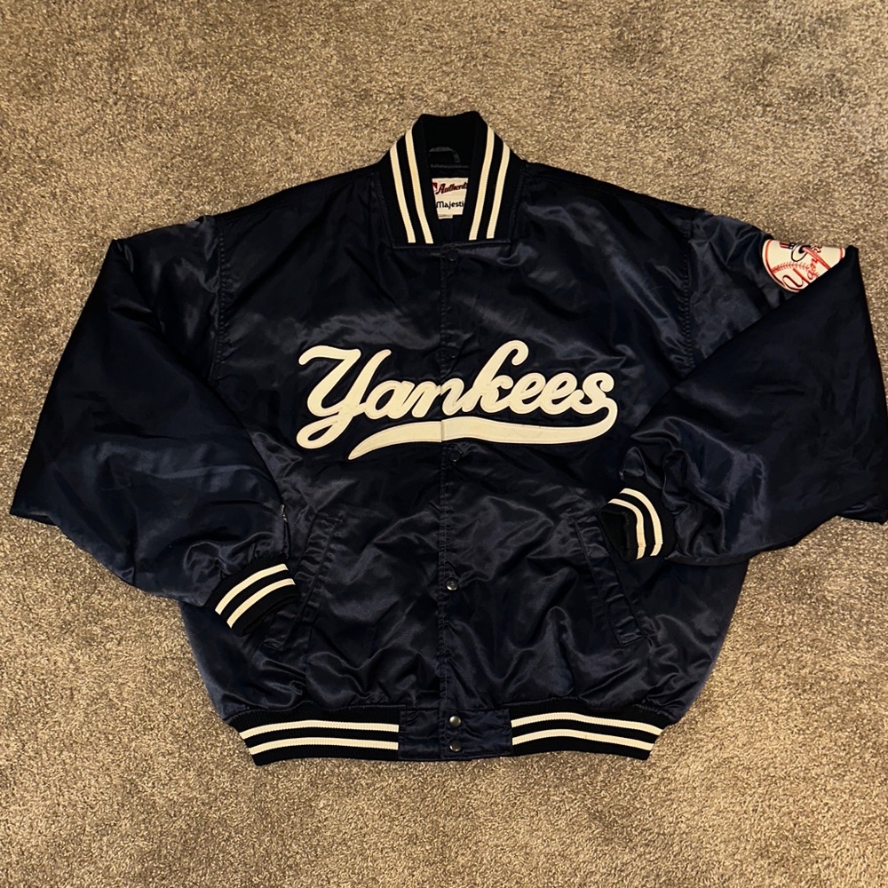 Yankees Authentic Original Vintage Style Navy Varsity Jacket